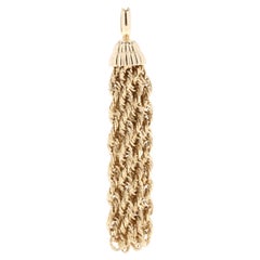 14K Lite Weight Rope Tassel Pendant