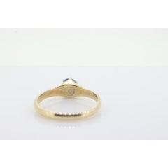 14k London Blue Topaz Solitaire Ring. 14k yellow gold Blue round Topaz Victorian
