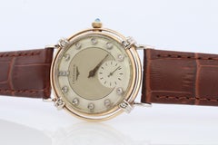 14k Longines Diamond Watch. Vintage 1950s LONGINES Mens Wristwatch 22L