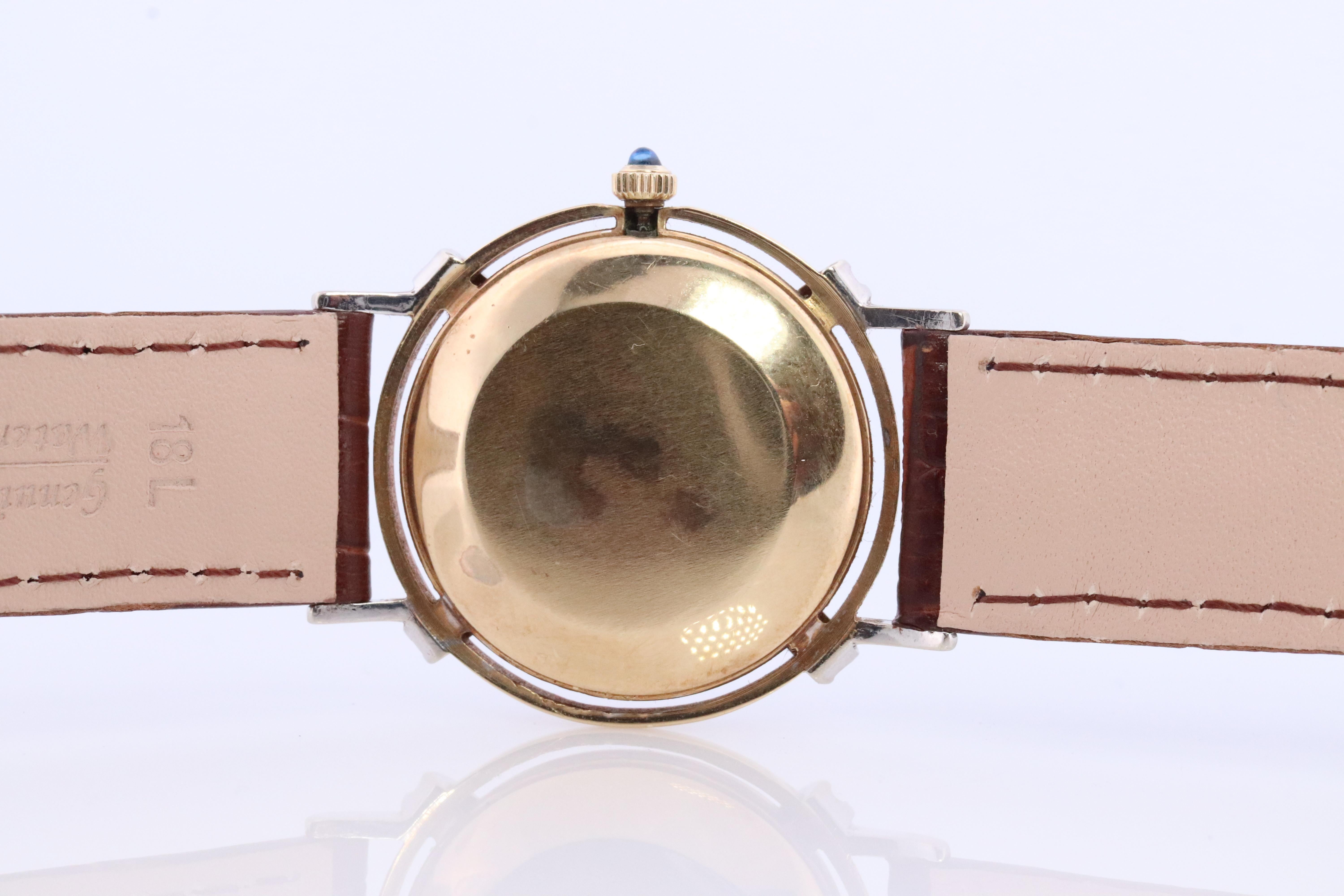14k Longines Diamond Watch. Vintage 1950s LONGINES Mens Wristwatch 22L 1