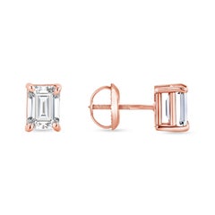 Four Prong 14K (or 18k upon request) Gold Screw Back Setting Diamond Earrings