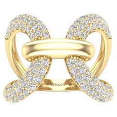 Bague de luxe 14 carats à diamants papillon