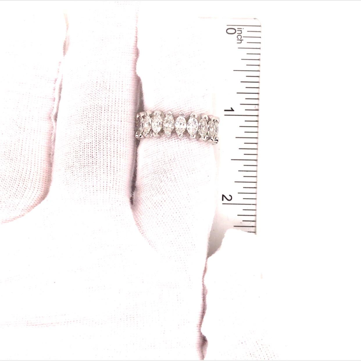 14K Marquise Diamond Eternity Band White Gold For Sale at 1stDibs ...