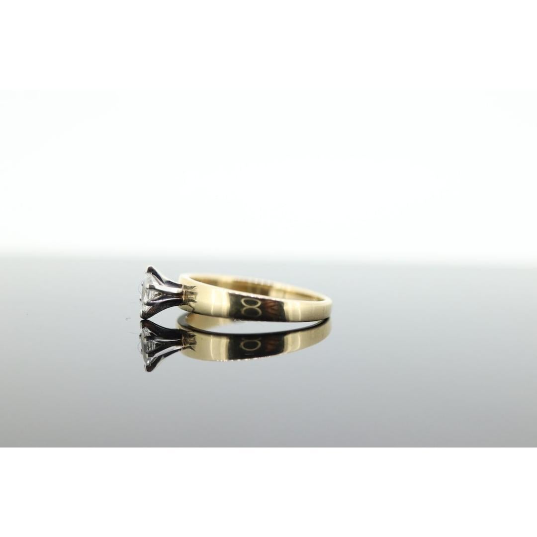 14k Marquise Diamant Solitär Ring . 14k Gelbgold Diamant Kleiner Verlobungsring im Zustand „Gut“ im Angebot in Port Charlotte, FL