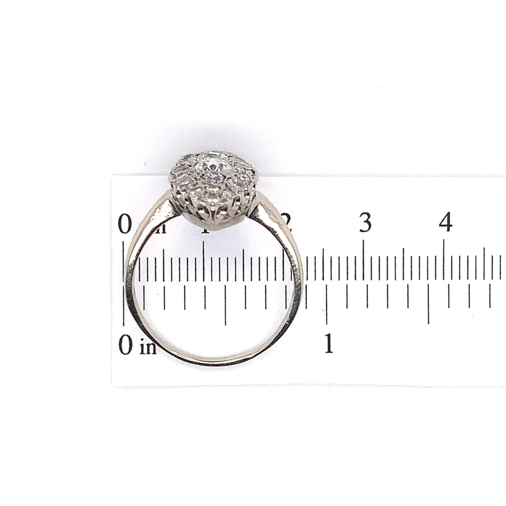 14 Karat Diamantring in Marquise-Form mit 1 Karat tw im Angebot 3