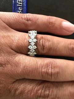 14 Karat Marquise Style Eternity Ring 3 Carat