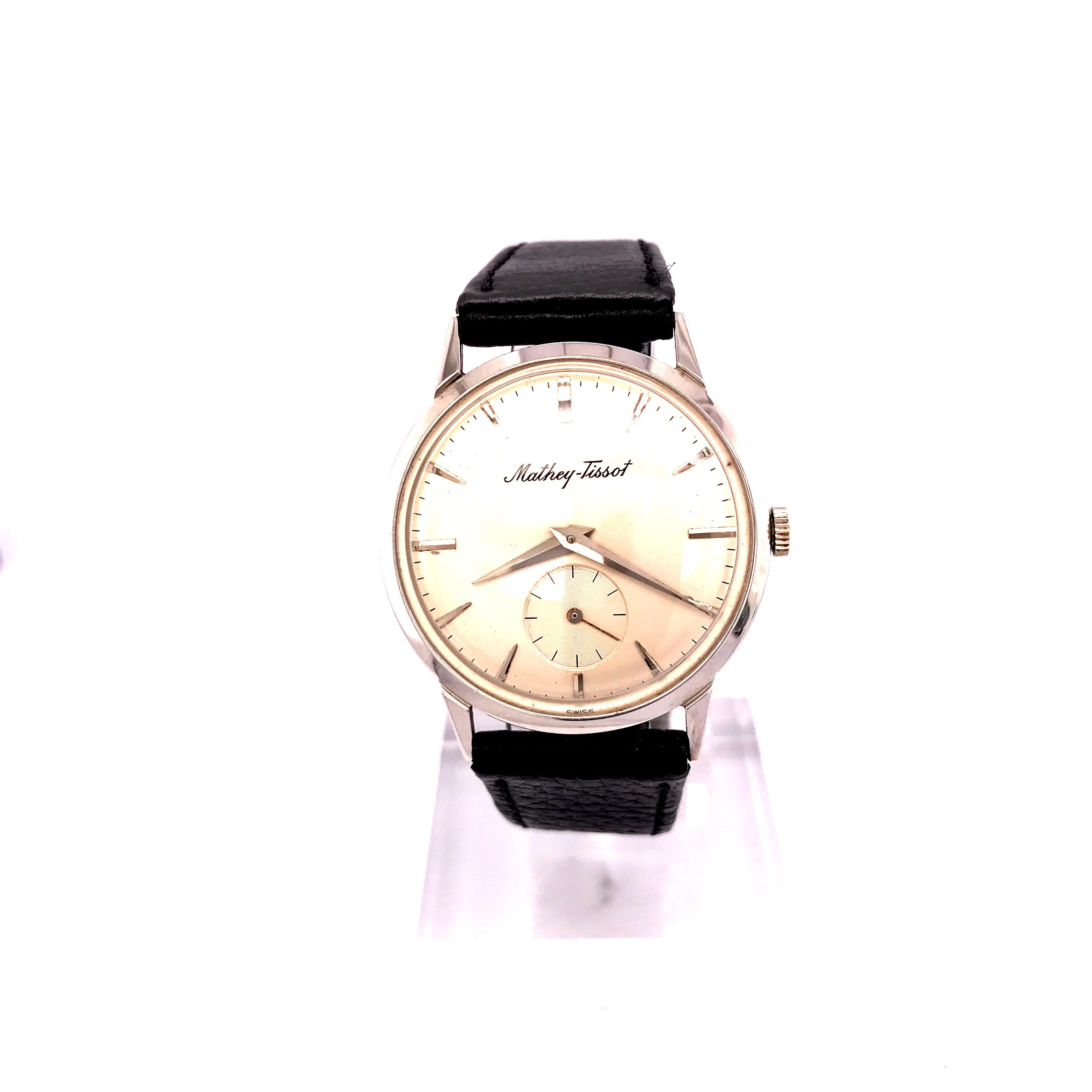 mathey tissot 14k gold mens watch