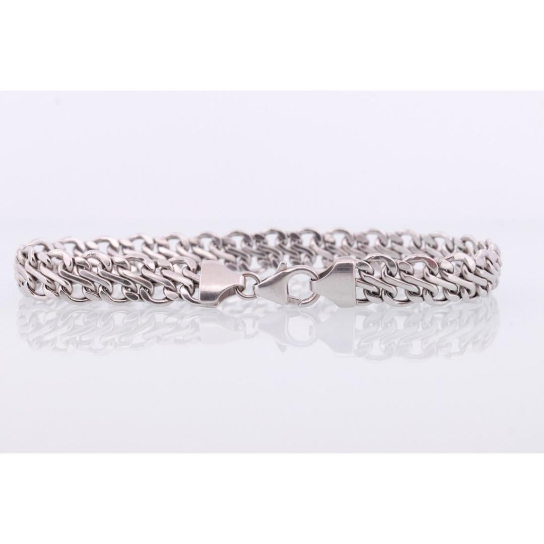14k MILOR Double link Kettenarmband. 14k S Spezialität Gliederarmband ITALY. im Zustand „Gut“ in Port Charlotte, FL