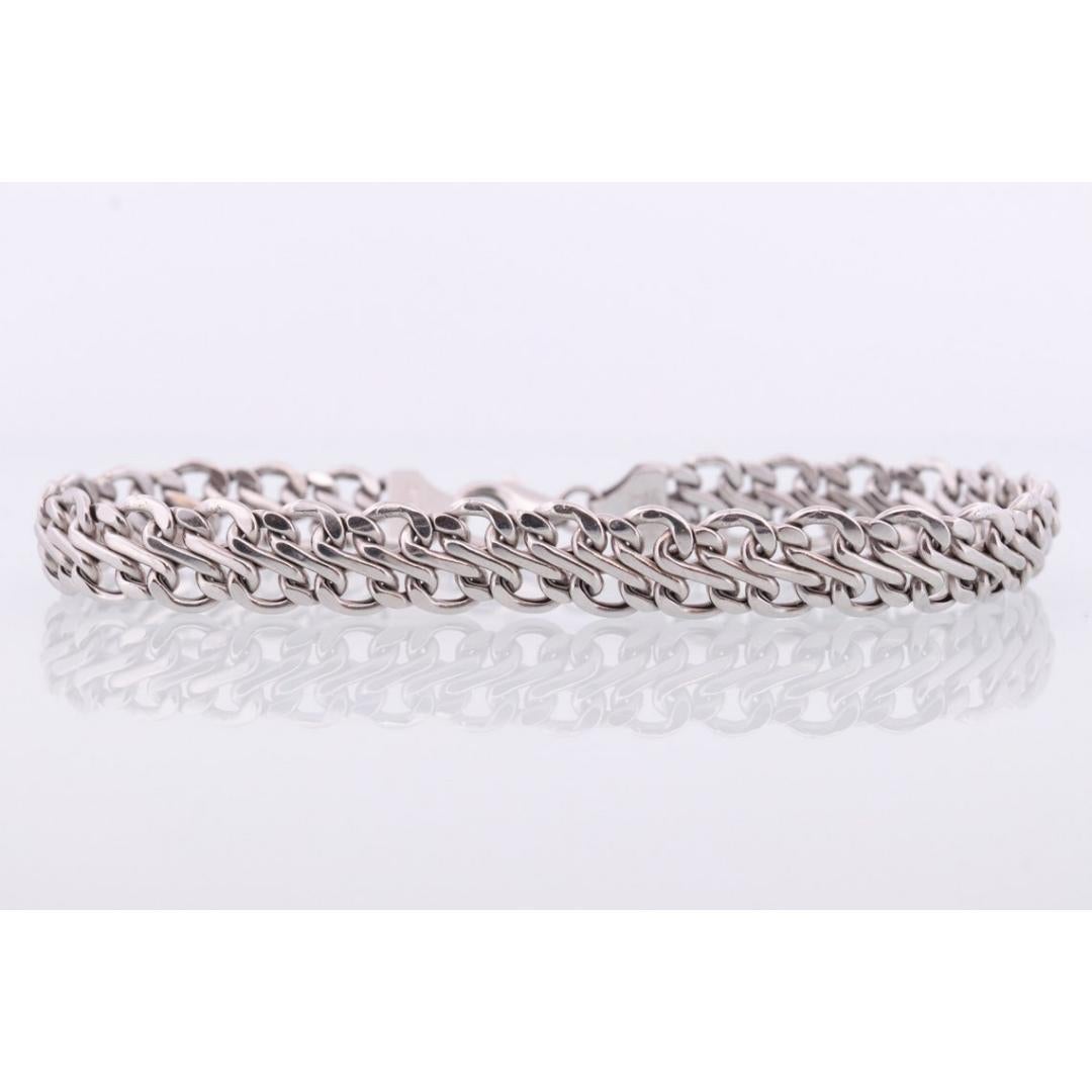 14k MILOR Double link Kettenarmband. 14k S Spezialität Gliederarmband ITALY. 3