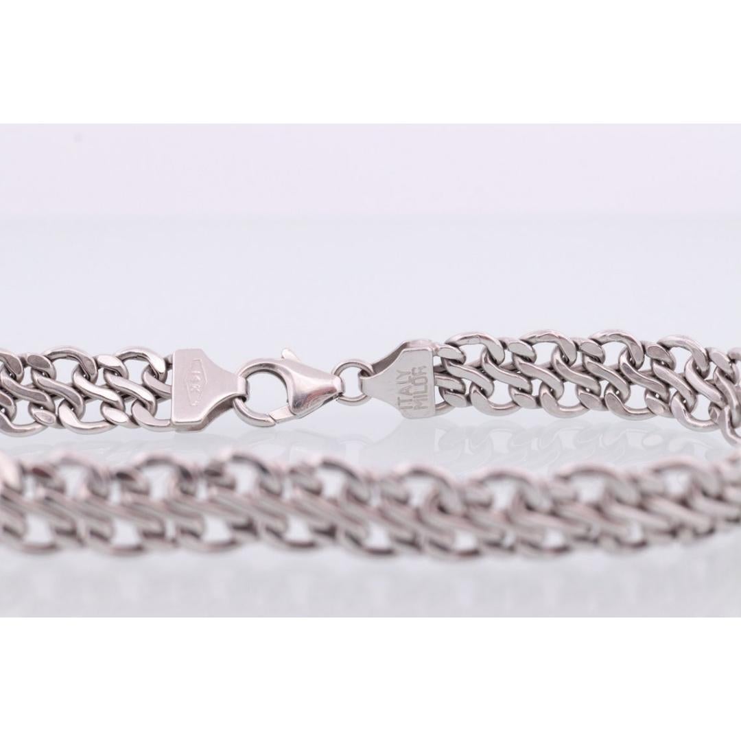 14k MILOR Double link Kettenarmband. 14k S Spezialität Gliederarmband ITALY. 4