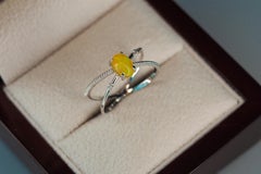 Opal and diamonds 14k gold ring.