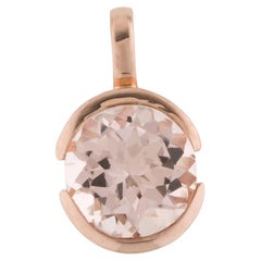 14K Morganite Pendant - Vintage Style Jewelry, Timeless Statement Piece