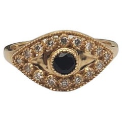14K Natural Blue Sapphire
Diamond Evil Eye Ring 14K Natural Blue Sapphire
Diamond Evil Eye Ring