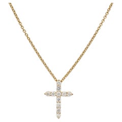 14K Natural Diamond Cross Necklace by AMRIYA