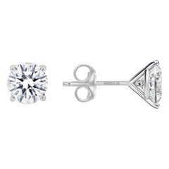 14k Natural Diamond Earrings, Diamond Studs Push Back Setting, 4 Carat Natural