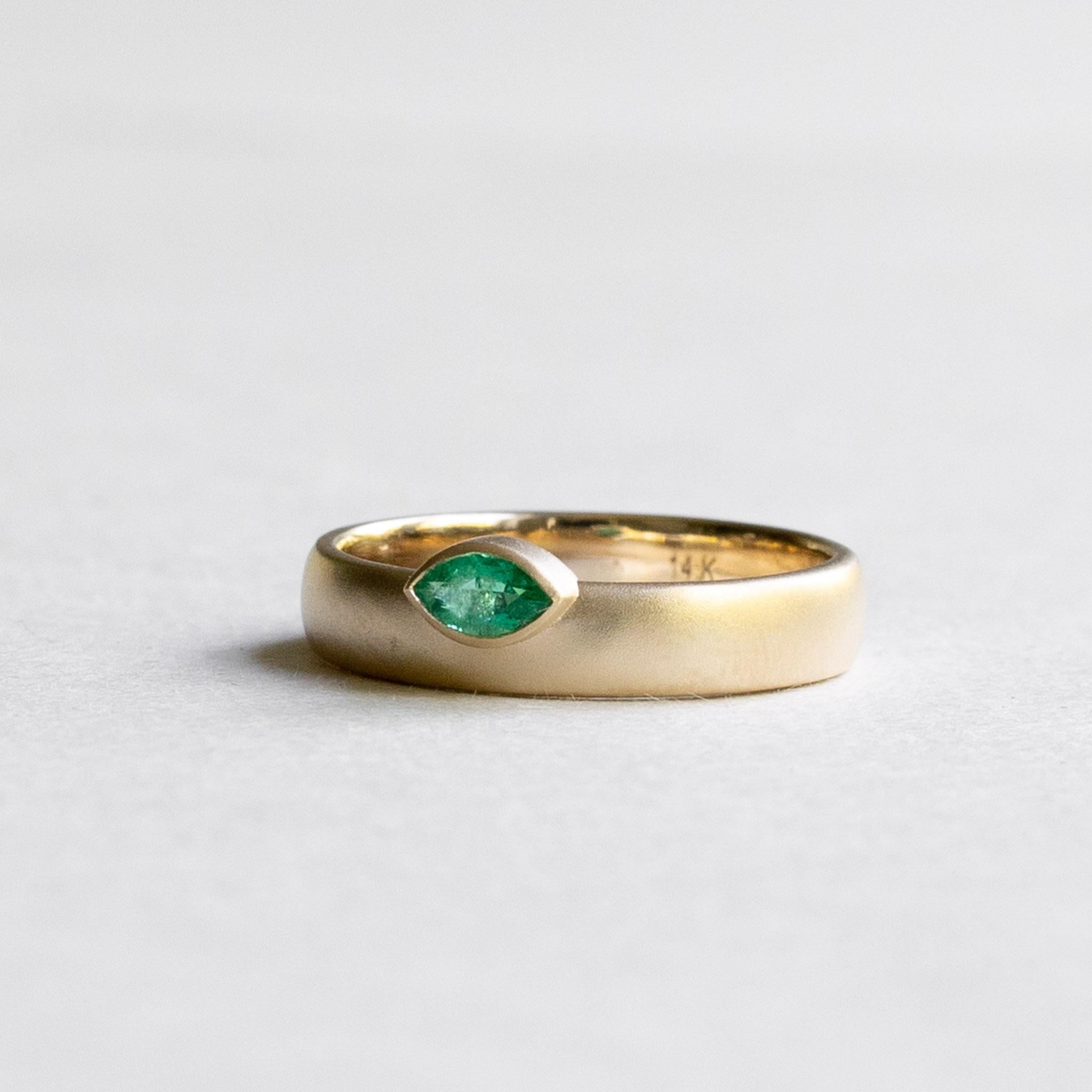 For Sale:  18K Natural Emerald Band 3