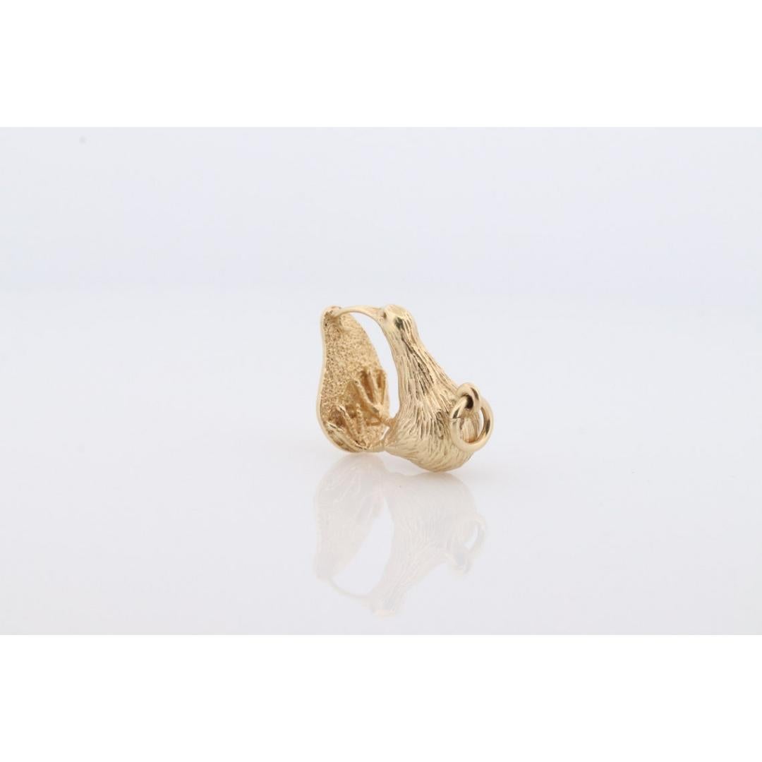 Medaglione con ciondolo NEW ZEALAND 14k. Ciondolo a forma di busto di uccello Kiwi in oro 14 carati. Uccello Kiwi 3D. in vendita 1