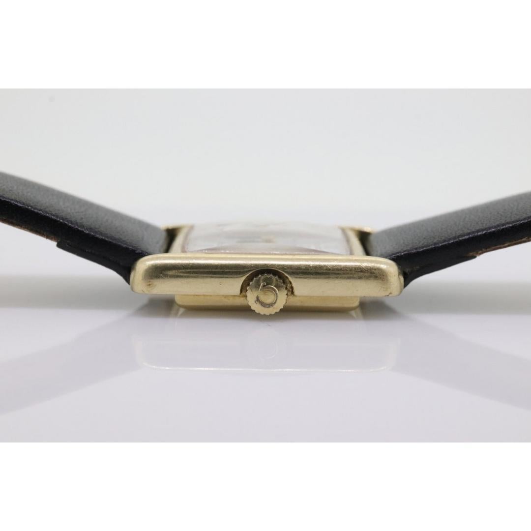14k OMEGA x Tiffany & Co Tank Watch.14k Gelb Handaufzug Omega 17j Rectangle 3