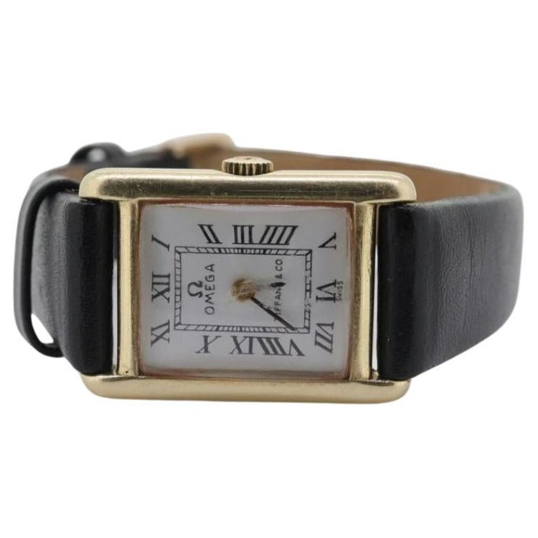 14k OMEGA x Tiffany and Co Tank Watch.14k Yellow Manual  display picture 1