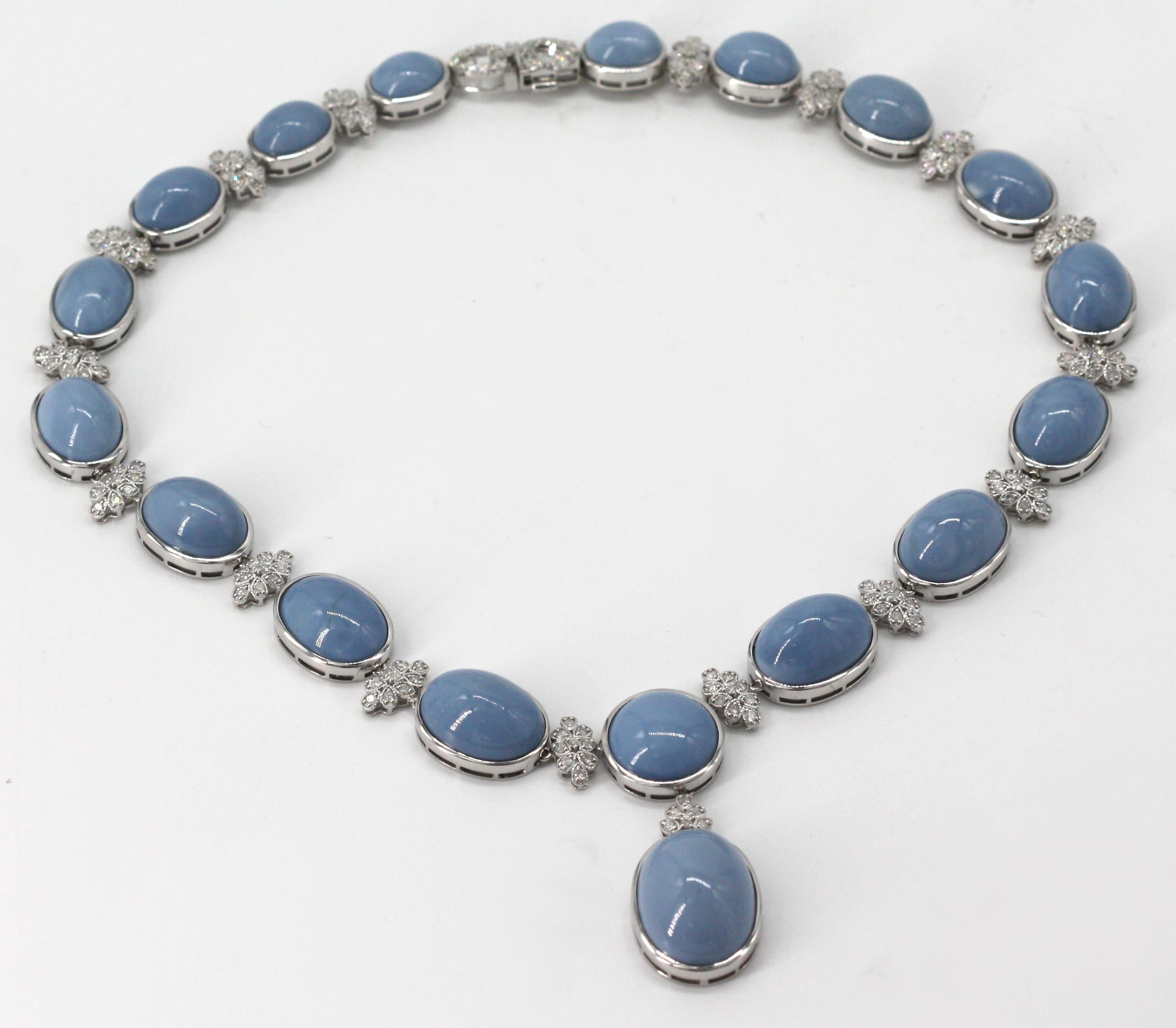 14K Opal and Diamond Necklace 3