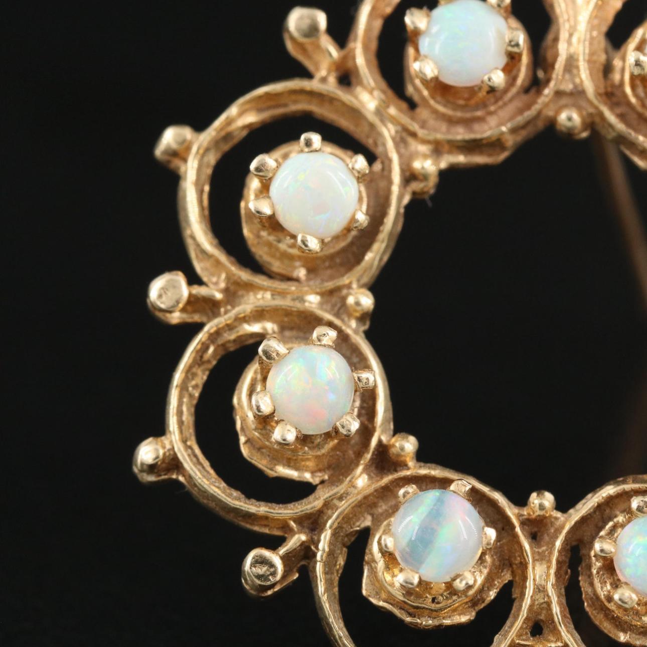 Victorian 14K Opal Brooch - P-923CPT-N For Sale