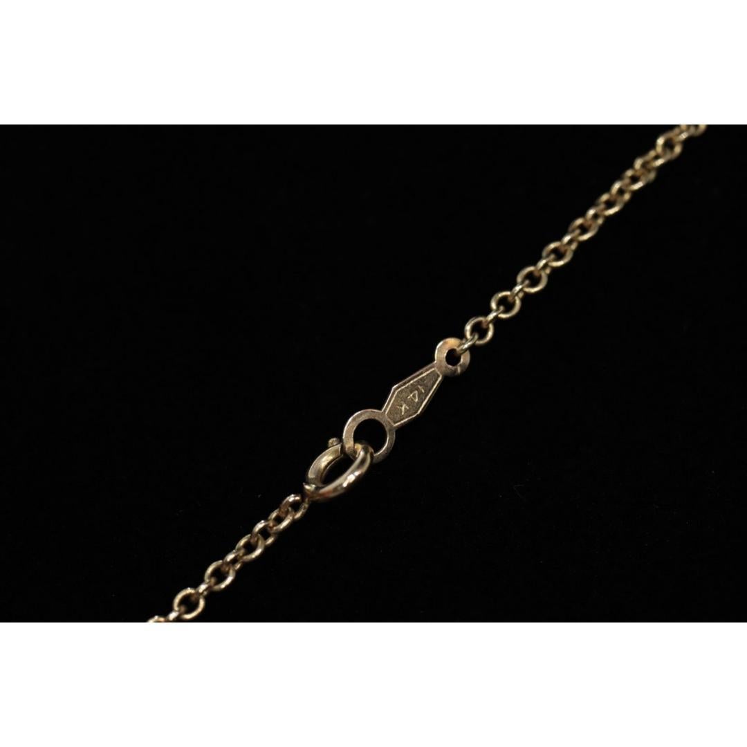 Collier de diamants à cœur ouvert 14k. Collier à cœur suspendu. Unisexe en vente