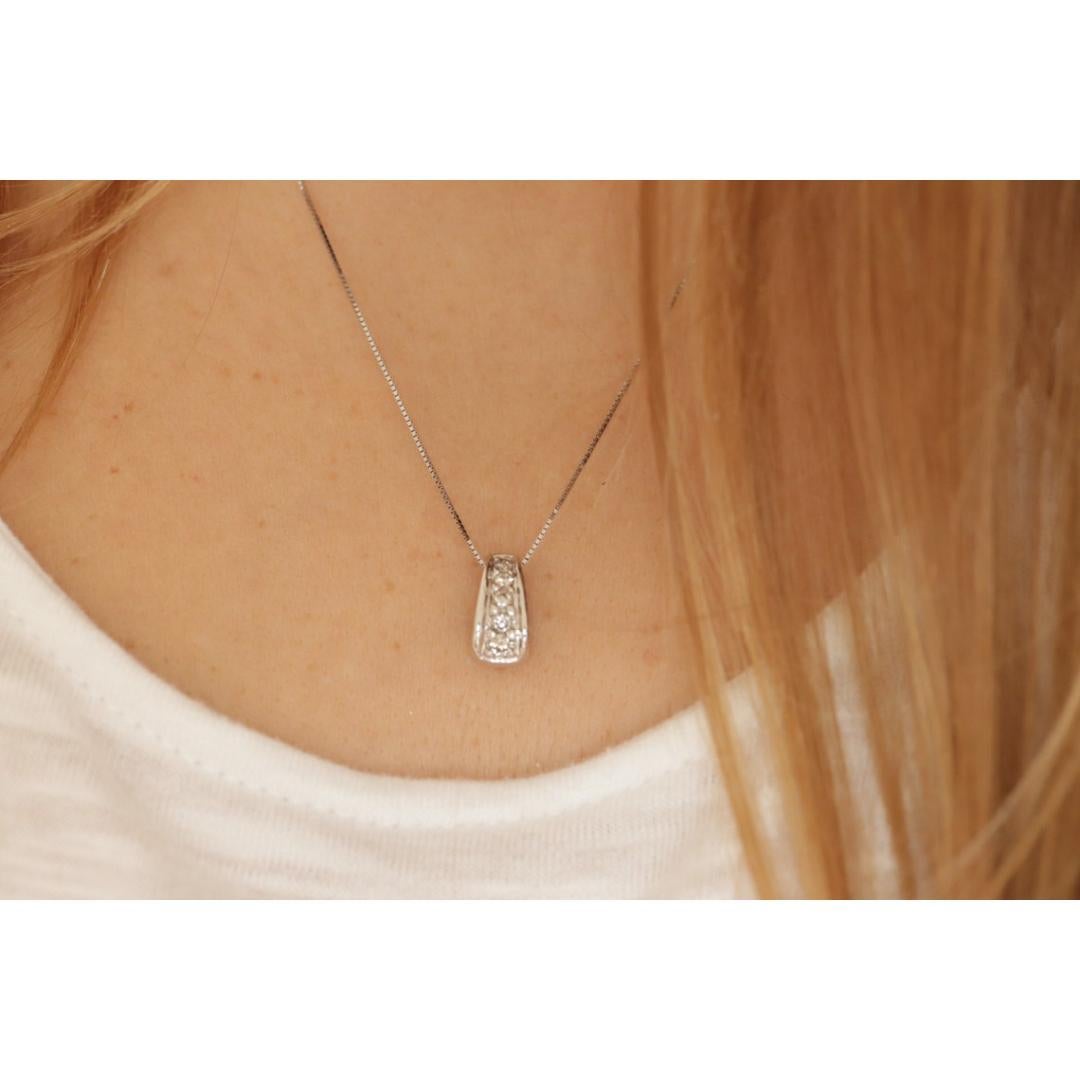 Ciondolo e collana Journey con 5 diamanti OTC 14k. 0,23 carati di diamanti su un bracciale in 14 ct. in vendita 2