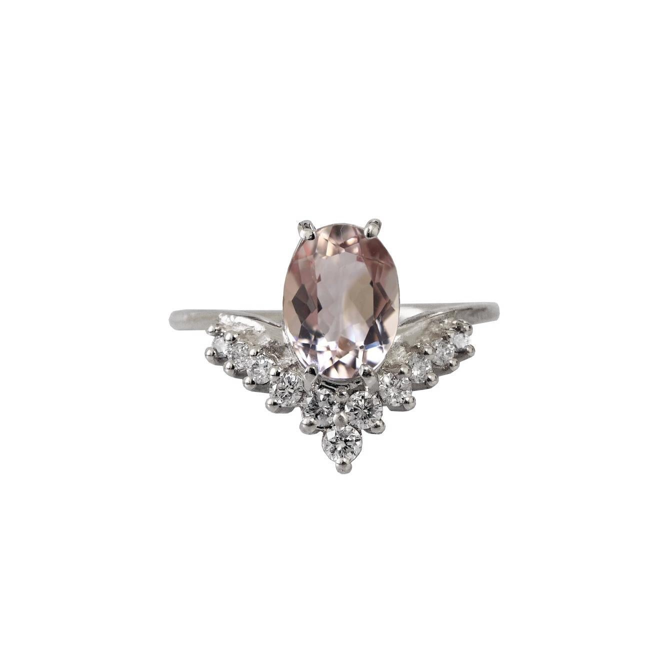 oval morganite engagement ring