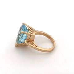 14K Pear Cut Topaz Ring