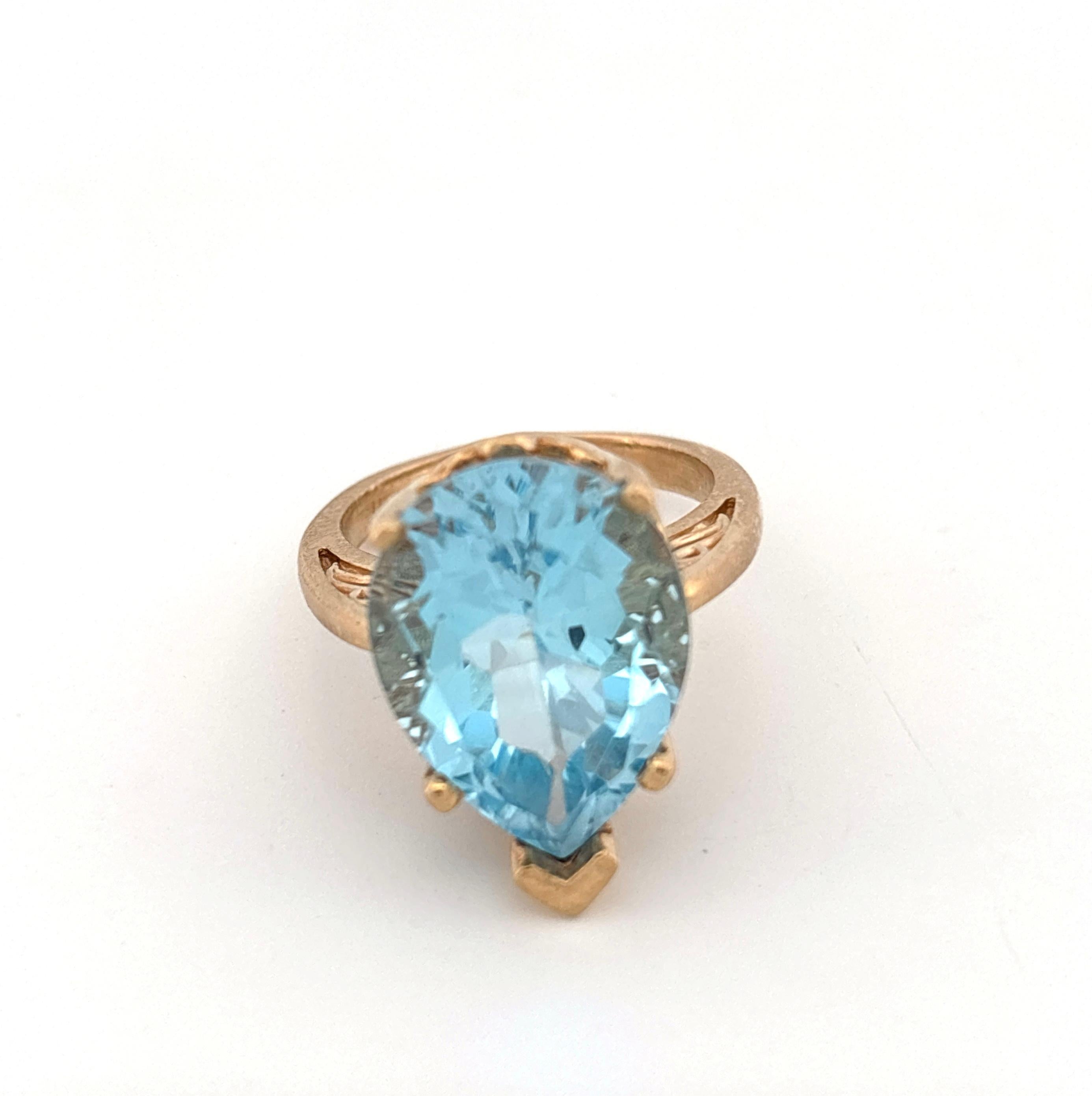 Bague 14K Topaze poire en vente