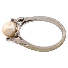 14K Pearl and Diamond Ring