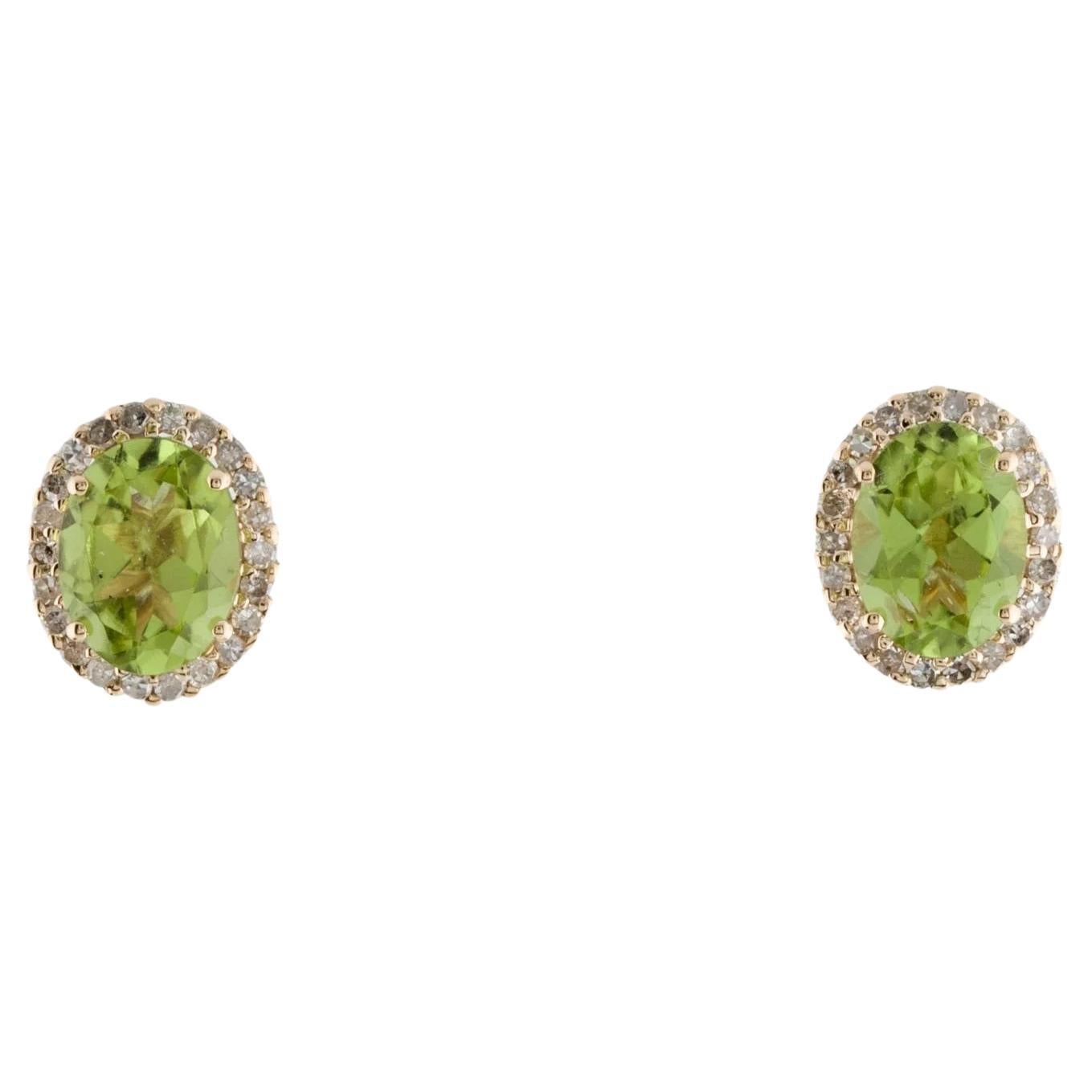 Oval Peridot Earrings