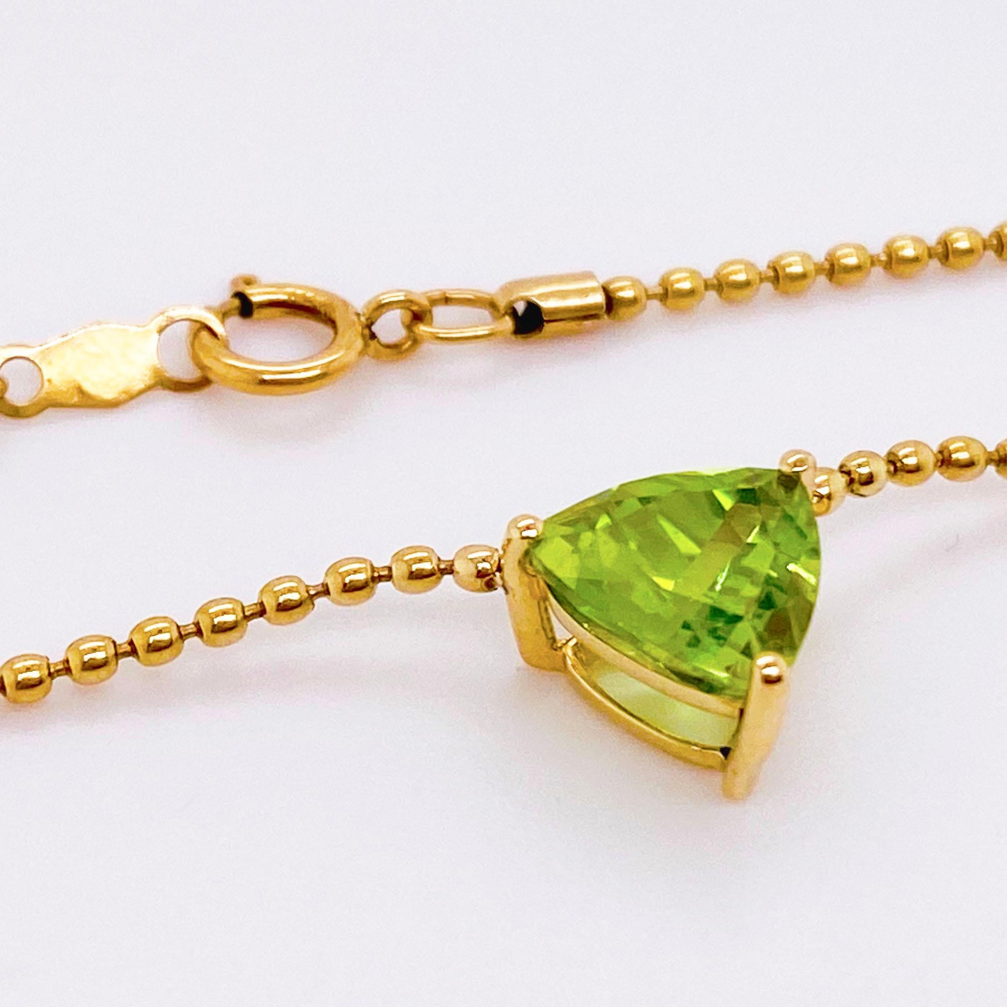 peridot necklace gold