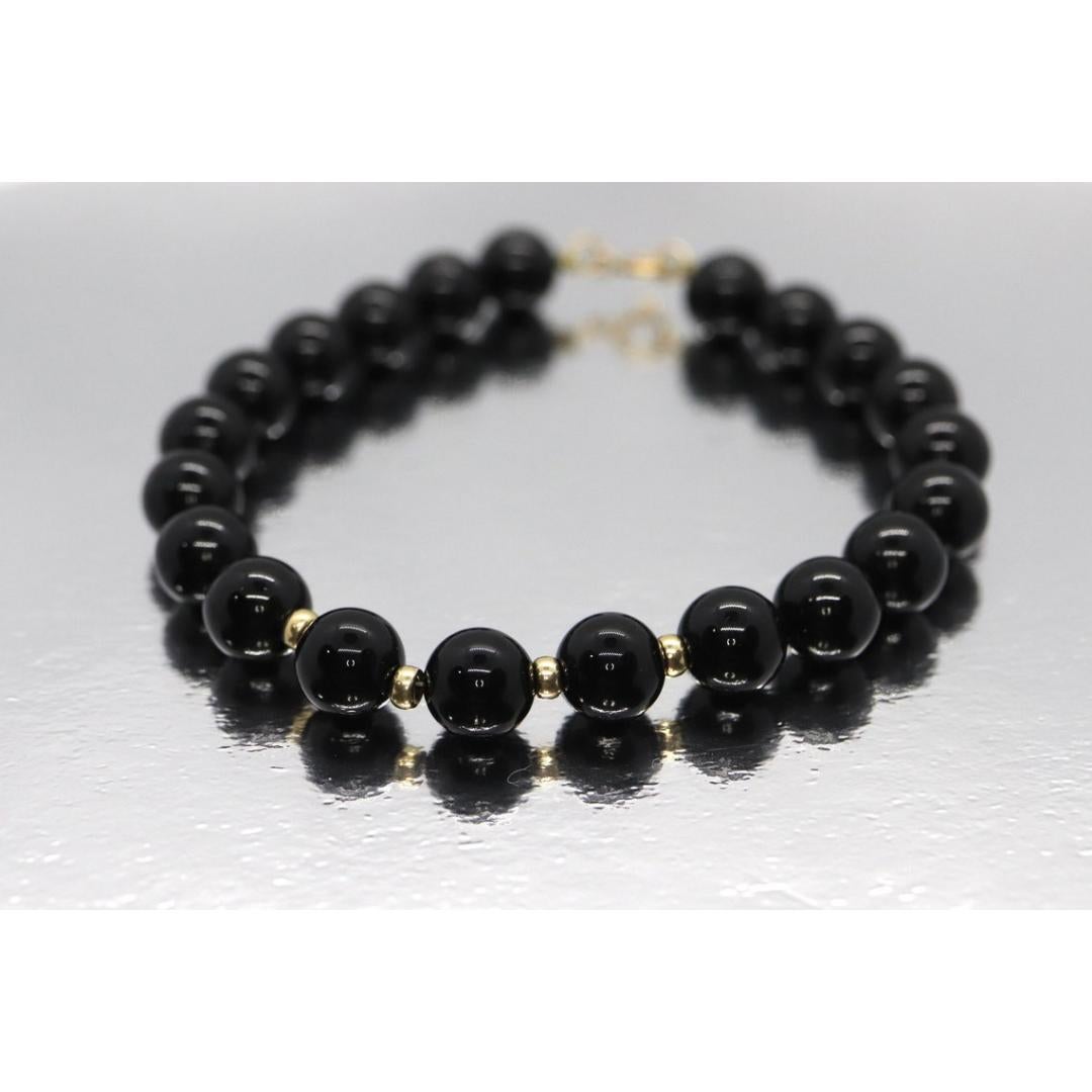 Collier et bracelet Peter Brams PBD en onyx et lapis-lazuli 14 carats Onyx Lapis en vente 3