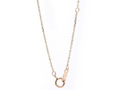 14K Pink Gold Diamond Cluster Round Halo Pendant Necklace