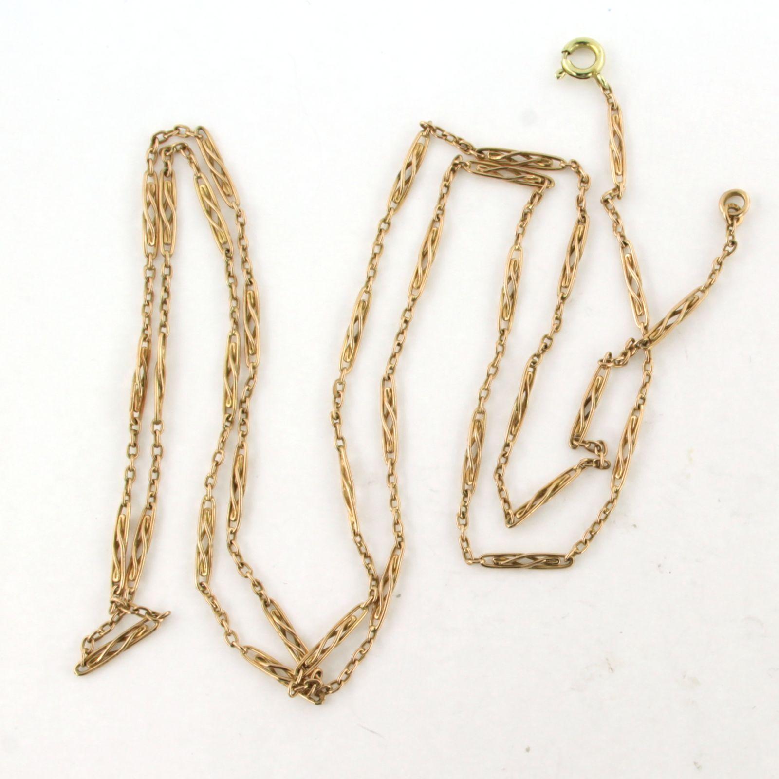 14k pink gold necklace – 7.9 grams – 80 cm long

Detailed description

the length of the necklace is 80 cm long by 2.2 mm wide

total weight: 7.9 grams

hallmark present, guaranteed 14k gold

the necklace is in good condition

Processing: If you are
