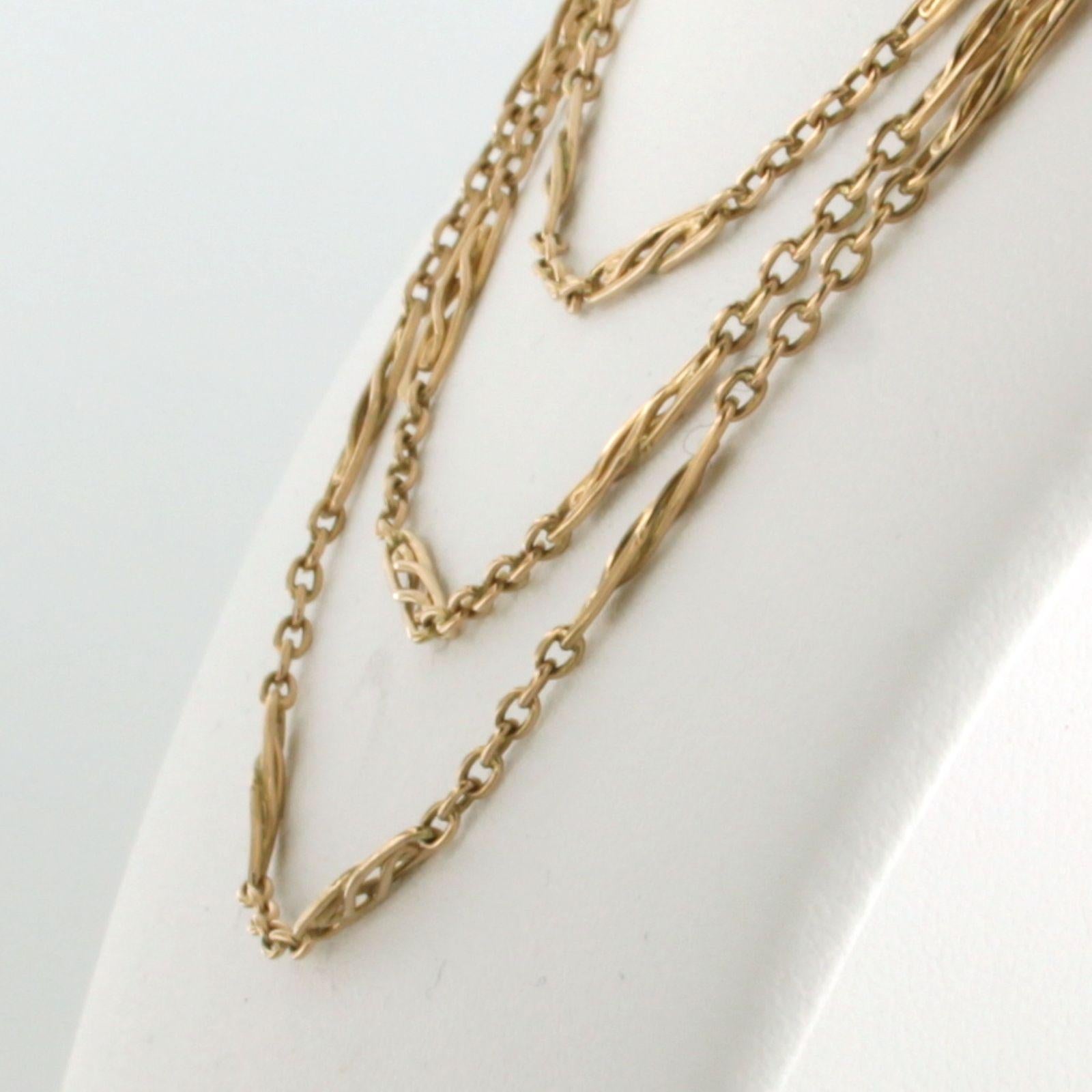 Retro 14k pink gold necklace – 7.9 grams – 80 cm long For Sale