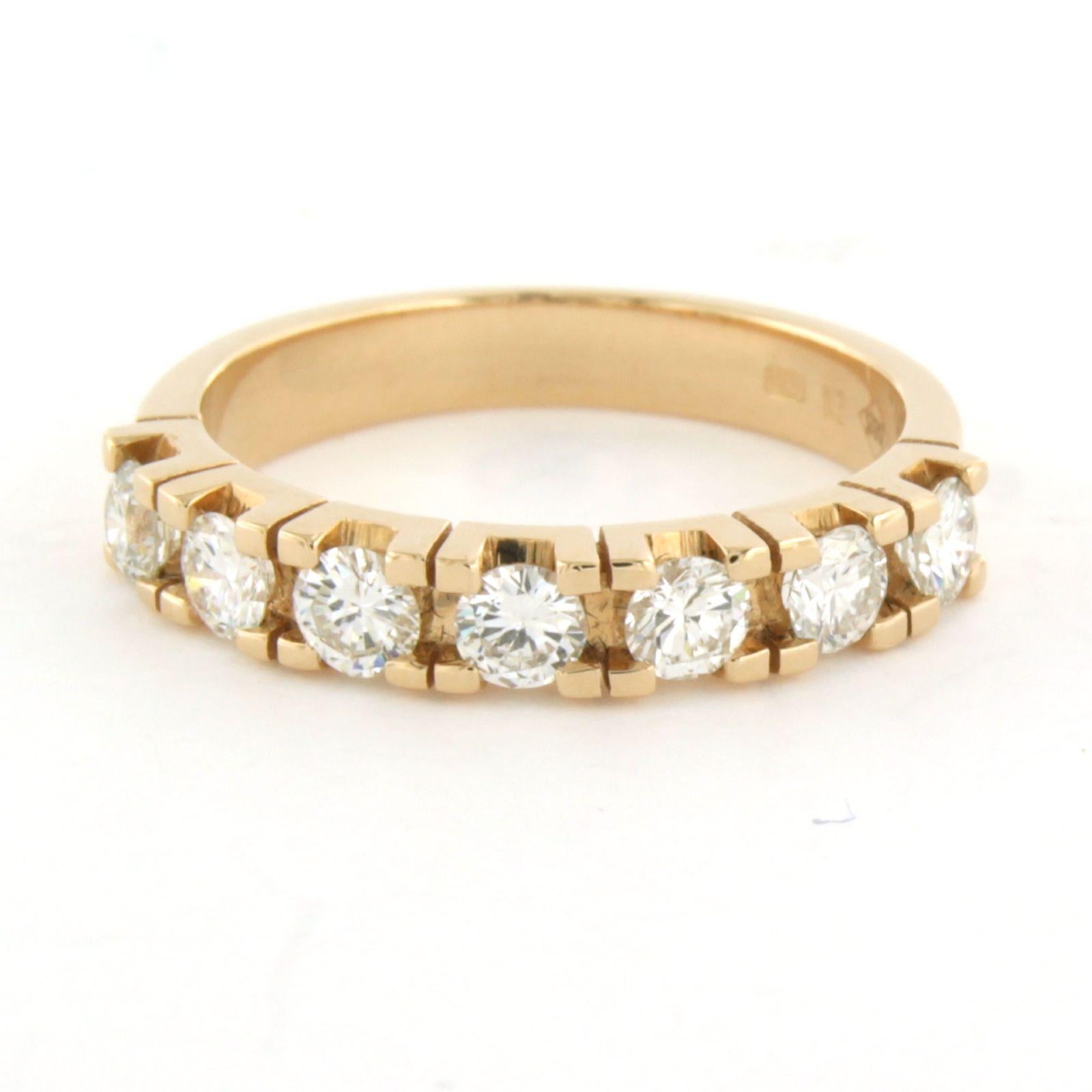 Ring aus 14 Karat Rotgold mit einem Diamanten im Brillantschliff von bis zu 0,88 Karat 3,7 Gramm im Angebot 2
