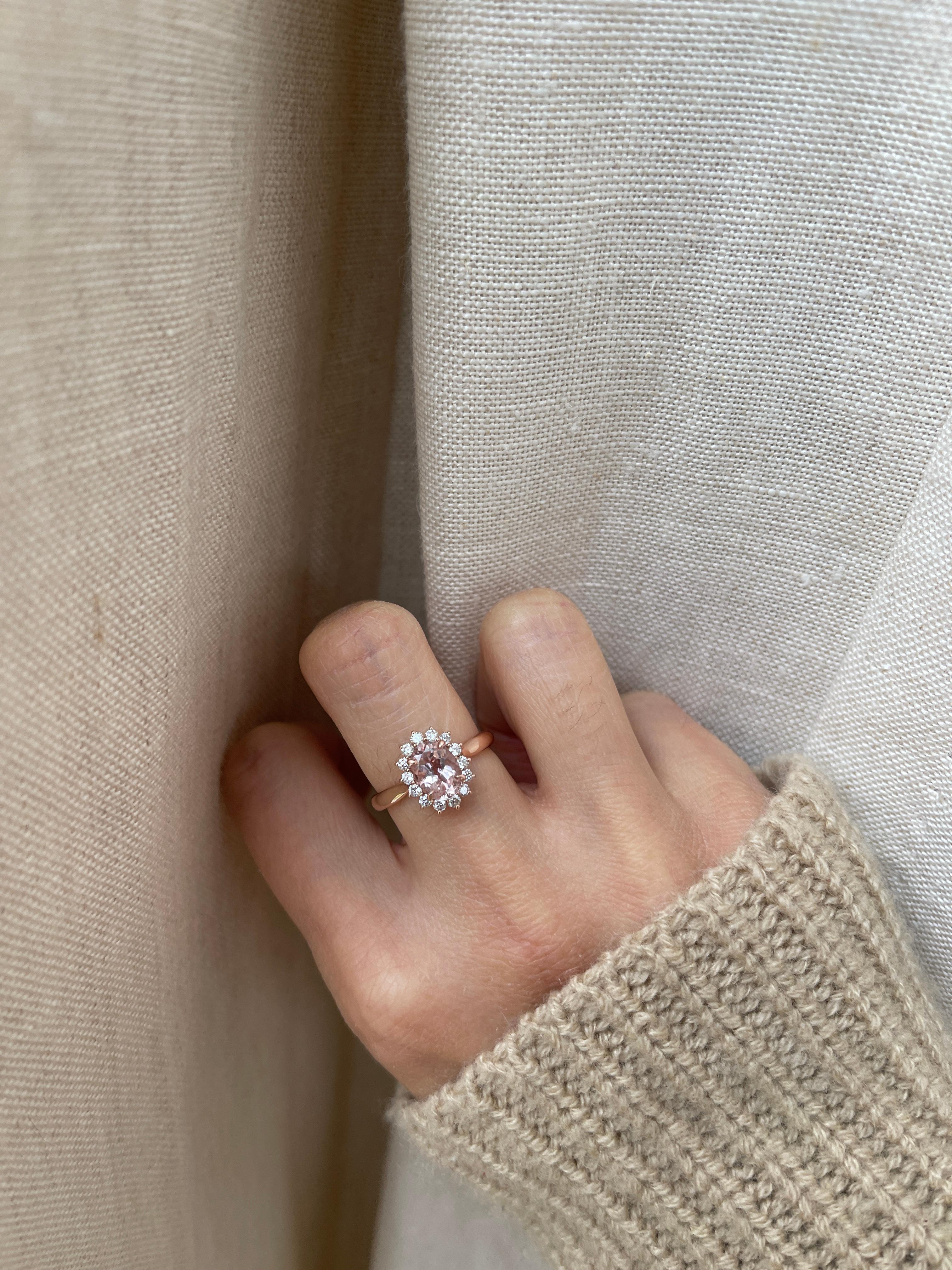 For Sale:  14K Pink Morganite Ring 3