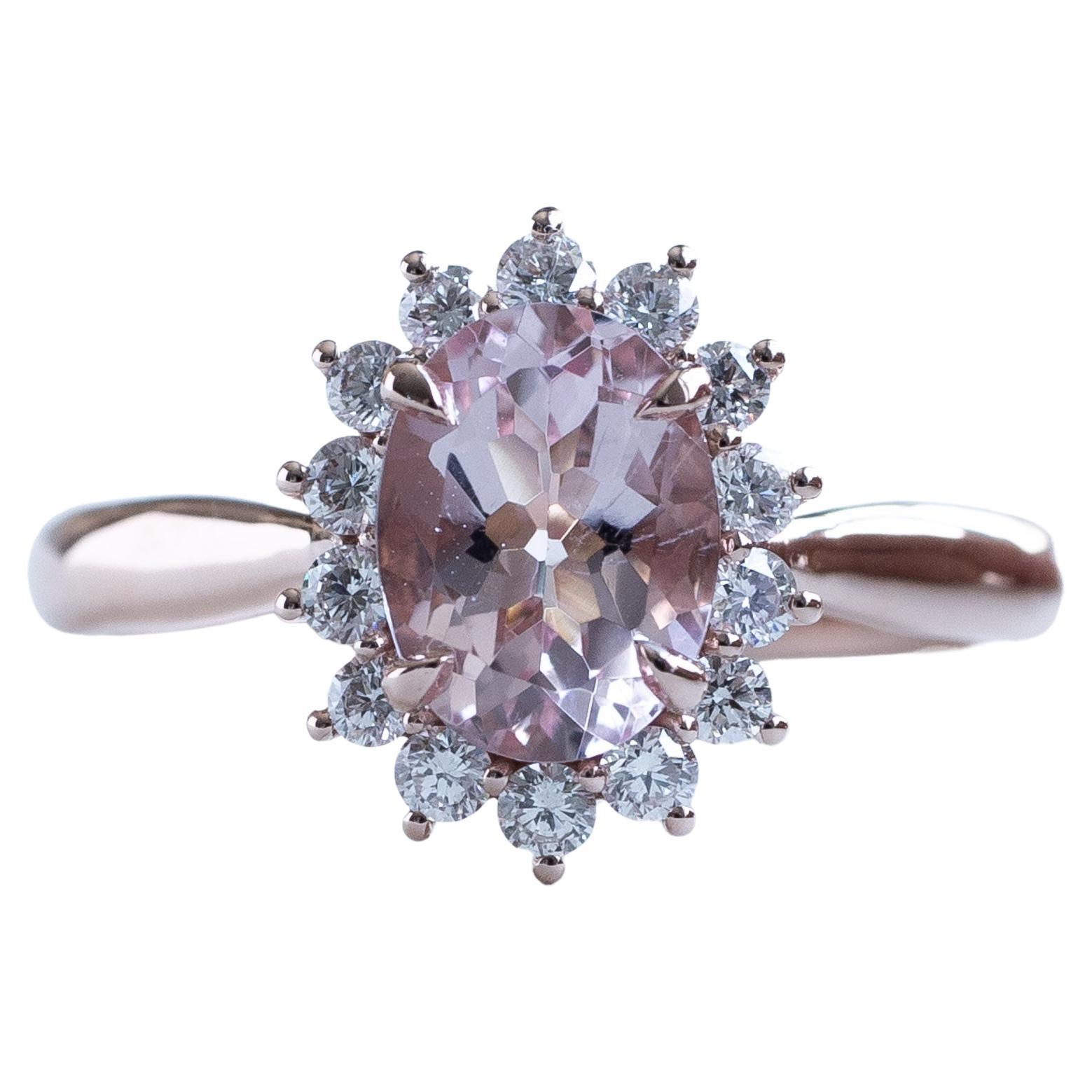 14K Rosa Morganit-Ring