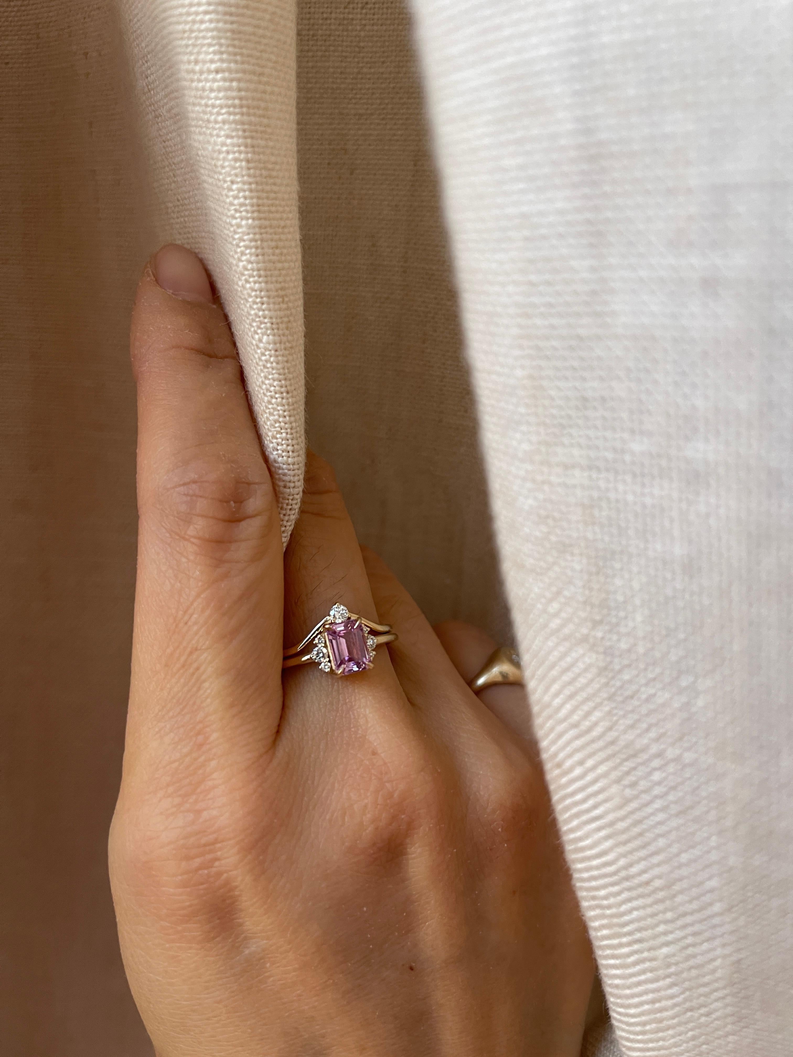 Set di zaffiri rosa 14K In condizioni Nuovo in vendita a Wallingford, CT