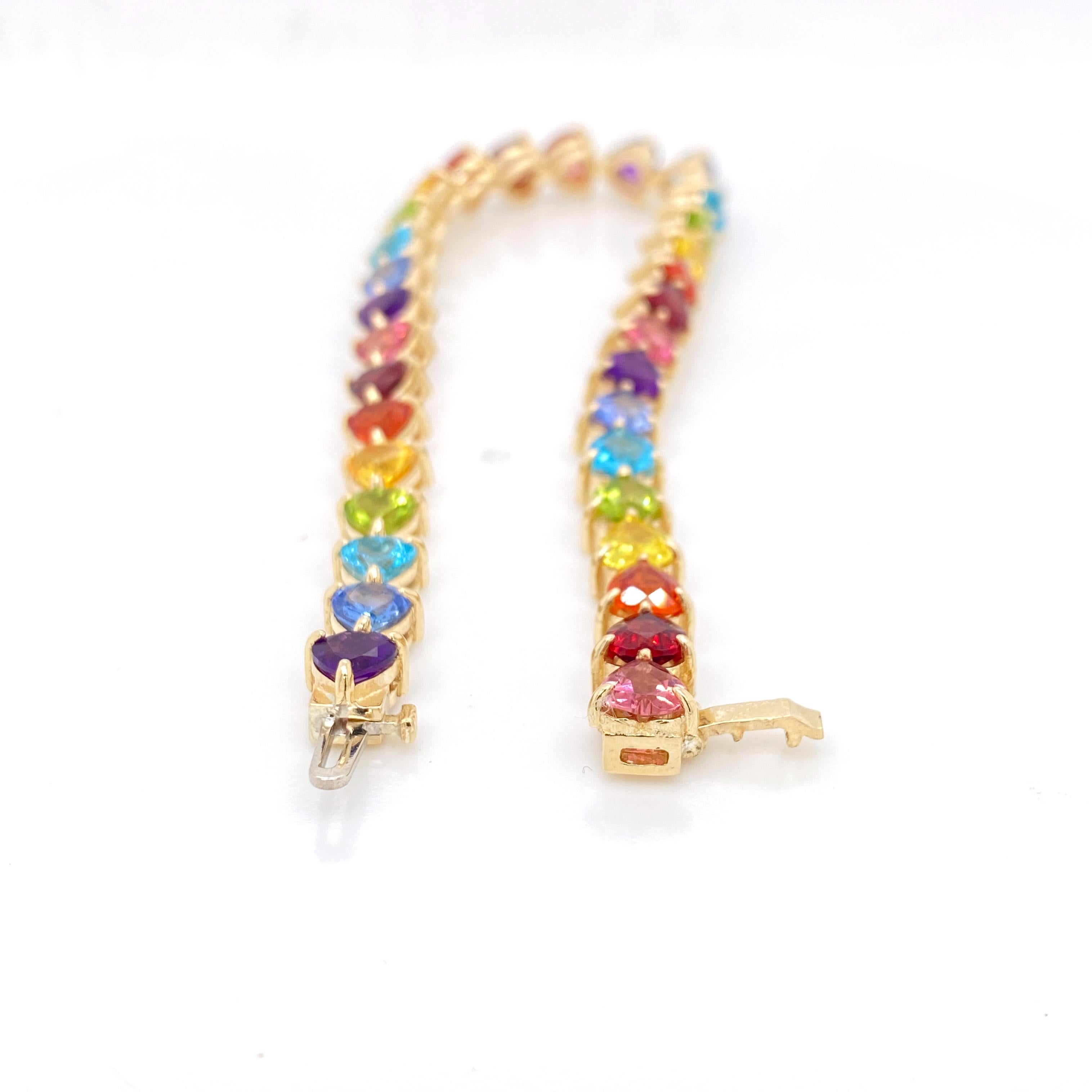 rainbow gem bracelet