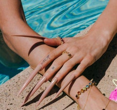 14K Rainbow Gems Eternity Ring