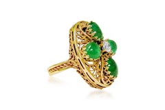 14K Real Vintage 8.50 CARAT Emerald And Diamond Ring