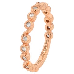 14K RG Artcarved 0.30 CT Diamond Band
