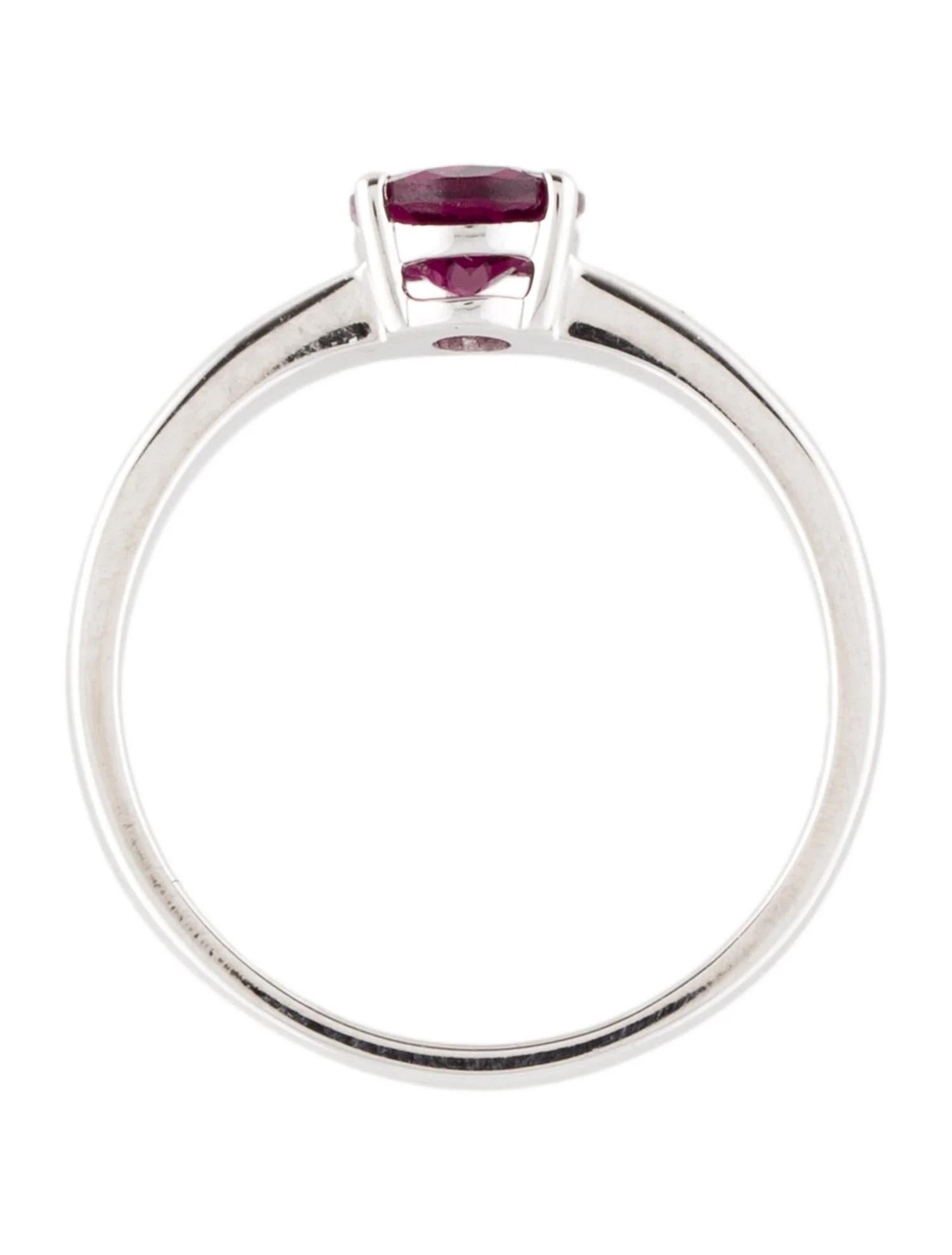 14K Rhodolite Cocktail Ring Size 7.75  Oval Rhodolite Gemstone  Rhodium-Plated In New Condition For Sale In Holtsville, NY