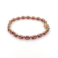 14K Rhodolite Garnet Bracelet