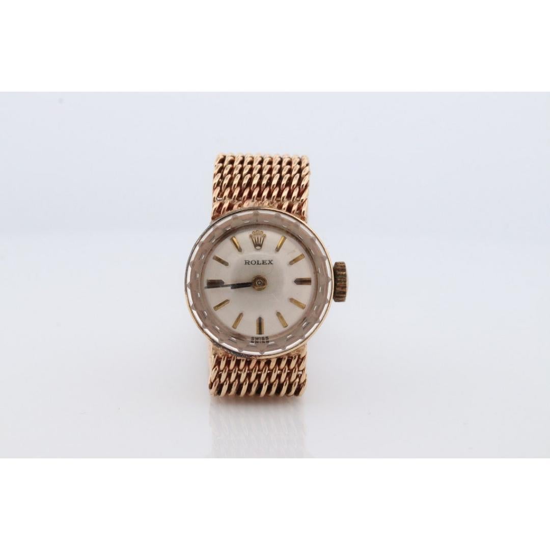 14k Rolex Damen-Cocktailuhr. 14k Orchidee Rolex mit Gelbgoldarmband. 7