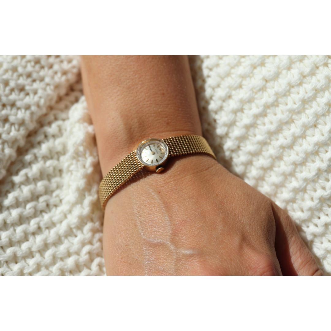 14k Rolex Damen-Cocktailuhr. 14k Orchidee Rolex mit Gelbgoldarmband. 2