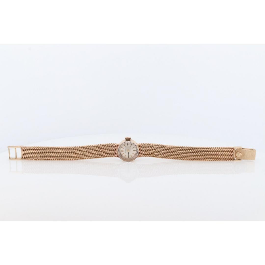 14k Rolex Damen-Cocktailuhr. 14k Orchidee Rolex mit Gelbgoldarmband. 6